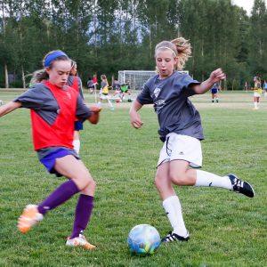 2 Girls Attending Steamboat Soccer Academy Performance Soccer Camp